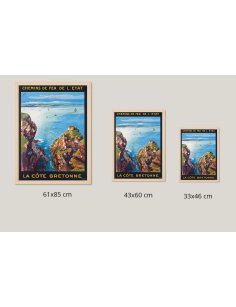 Tailles disponibles pour affiche Côte Bretonne