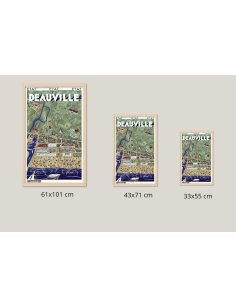 Tailles disponibles pour affiche vintage Deauville