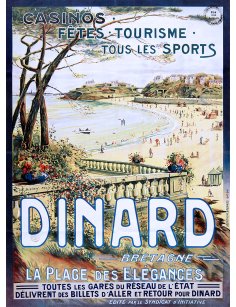 Affiche Dinard Plage Élégances par Félix Bizien