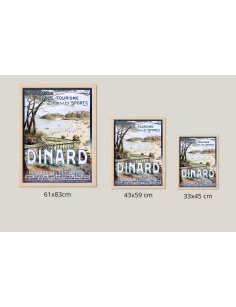 Tailles disponibles pour l'affiche vintage de Dinard
