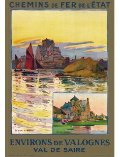 Affiche Val de Saire Barfleur par Henri Courchon