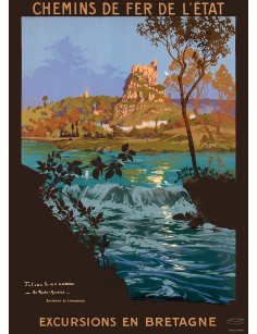 Affiche Bretagne La Roche-Maurice par Julien Lacaze