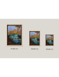Tailles disponibles pour affiche vintage Bretagne