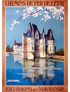 Affiche Château d'O Normandie par Charles-Jean Hallo
