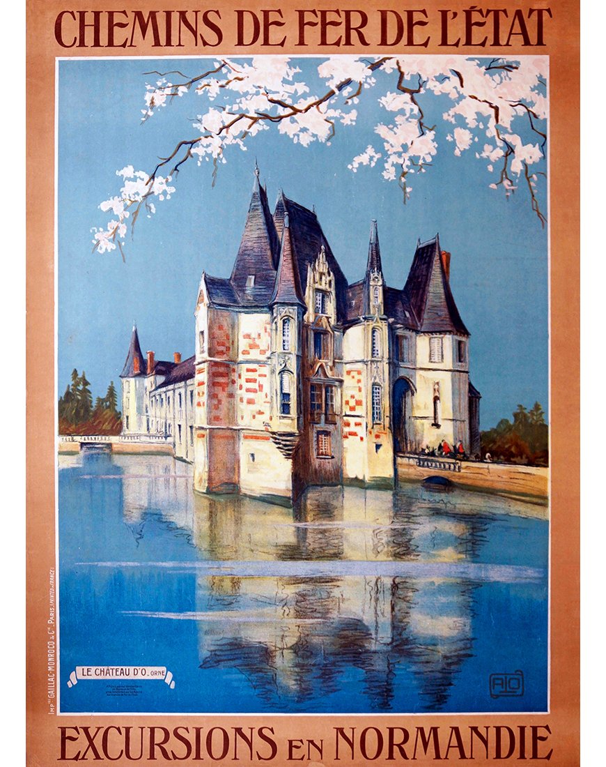 Affiche Château d'O Normandie par Charles-Jean Hallo