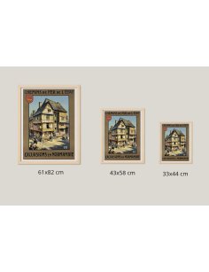 Tailles disponibles pour l'affiche vintage Bayeux