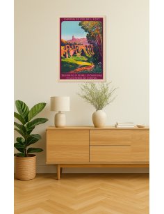 Affiche Saintes Hallé décoration vintage historique