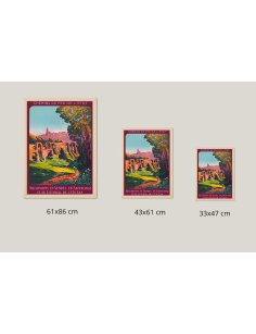 Tailles disponibles pour affiche vintage Saintes