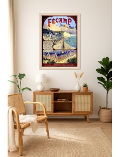 Affiche Fécamp décoration vintage marine