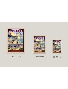 Tailles disponibles pour affiche vintage Fécamp