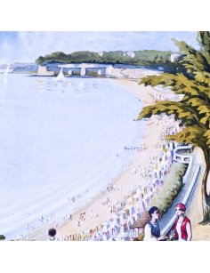 Détail de la plage de Fouras avec baigneurs