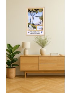 Affiche Fouras décoration vintage balnéaire