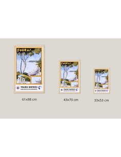 Tailles disponibles pour affiche vintage Fouras