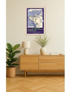 Affiche Grands Circuits Tourisme décoration vintage