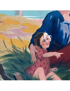 Détail de la petite fille sur l'âne en culotte