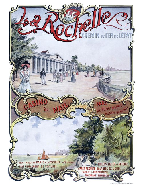 Affiche La Rochelle Casino du Mail par Jules Semont Affiche La Rochelle Casino du Mail par Jules Semont