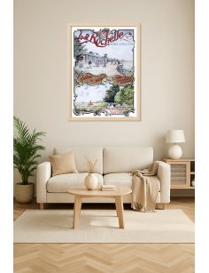 Affiche La Rochelle décoration vintage marine