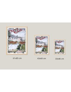 Tailles disponibles affiche vintage La Rochelle