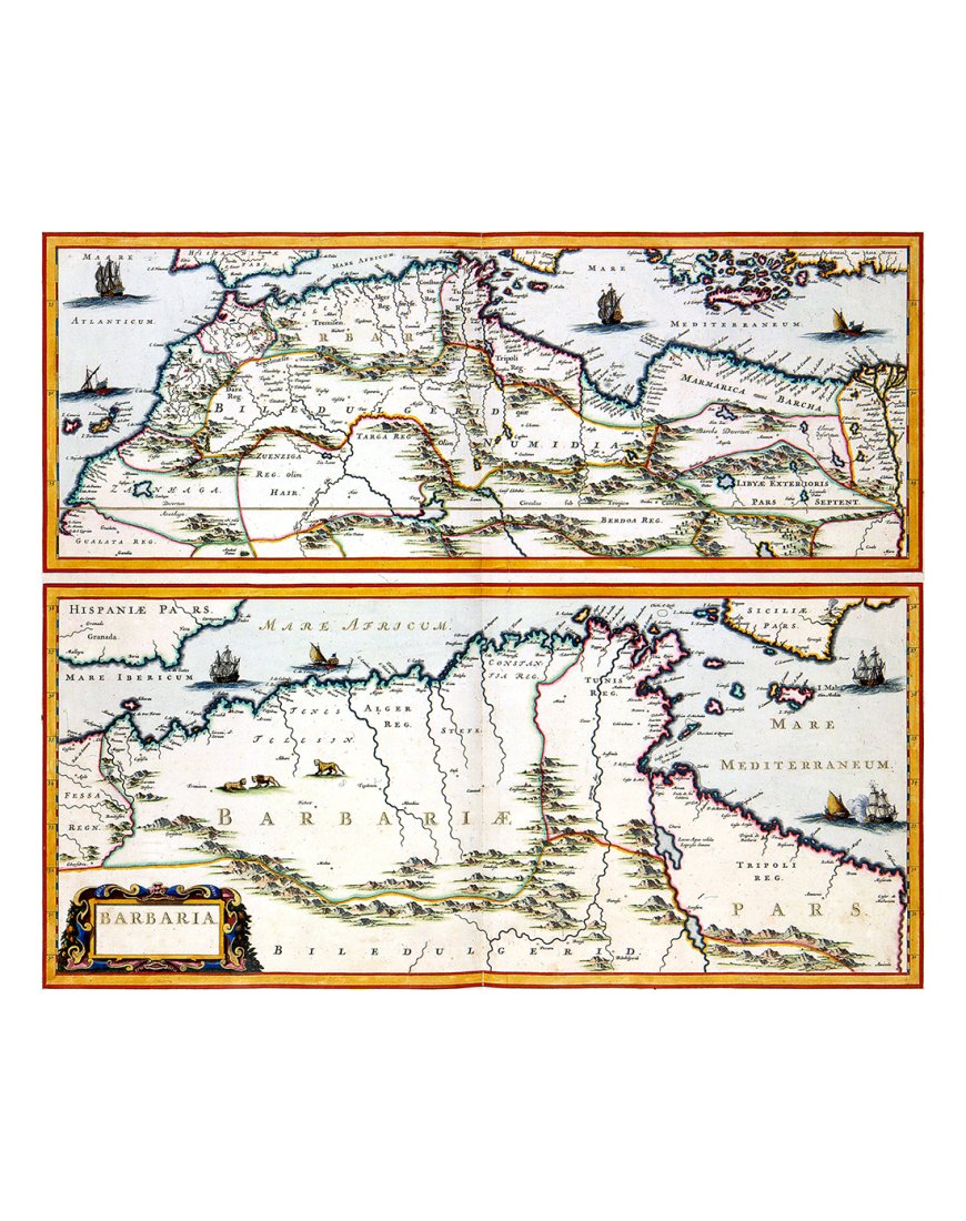 Carte ancienne Barbarie Maghreb par Nicolas Sanson