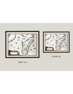 Tailles disponibles carte ancienne Madagascar 1662