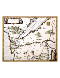 Carte ancienne Égypte Nil Mer Rouge par Joan Blaeu