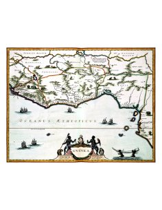 Carte ancienne Guinée Afrique Ouest par Willem Blaeu