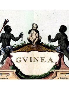 Détail du cartouche ornemental de la carte Guinée