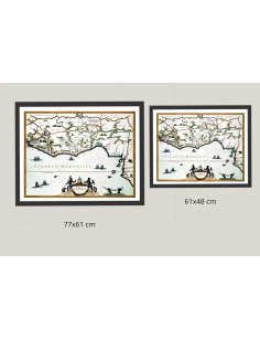 Tailles disponibles carte ancienne Guinée 1635