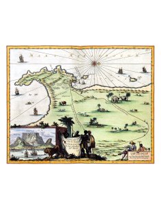 Carte ancienne Cap de Bonne-Espérance par Frederik de Wit