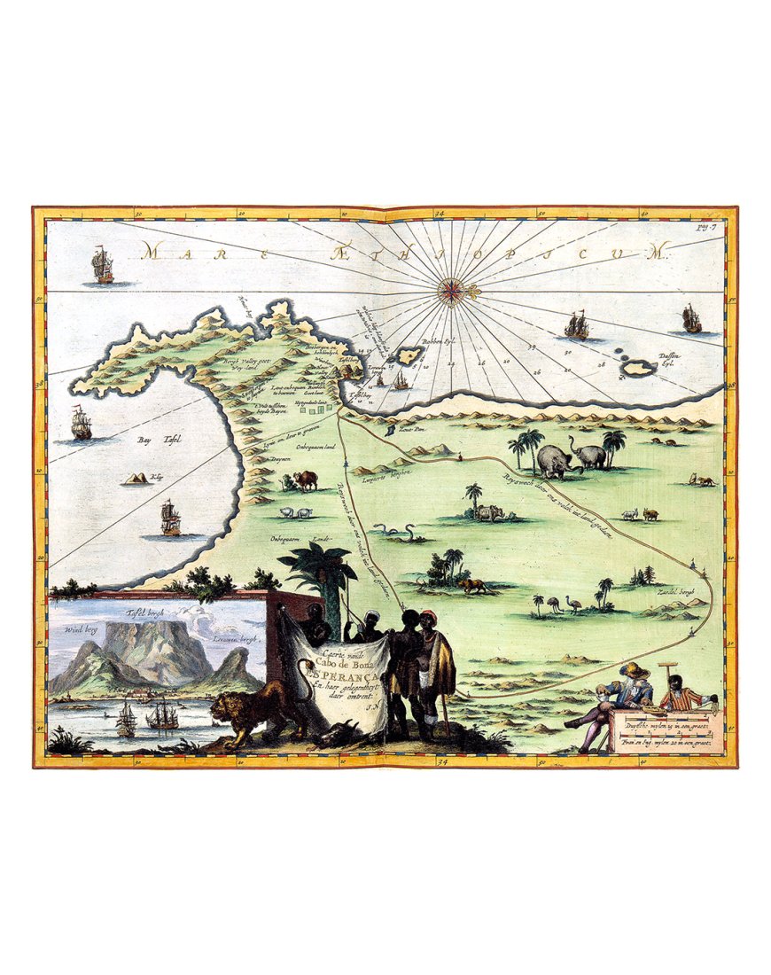 Carte ancienne Cap de Bonne-Espérance par Frederik de Wit
