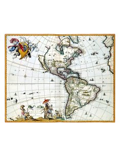 Carte ancienne Amérique Nouveau Monde par Nicolaes Visscher