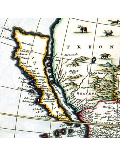 Détail de la Californie (souvent île à l'époque)