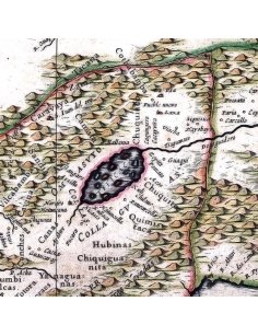 Détail du Lac Titicaca sur la carte du Pérou