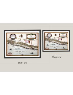 Tailles disponibles carte ancienne Chili 1630