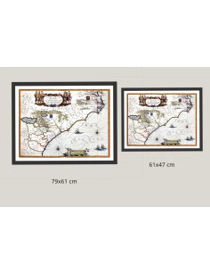 Tailles disponibles carte ancienne Virginie 1640
