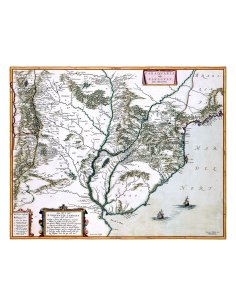 Carte ancienne Paraguay Uruguay par Joan Blaeu 1662