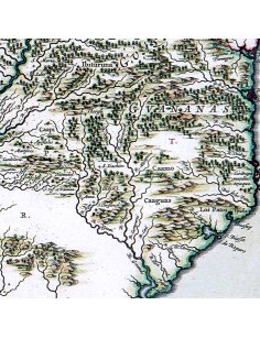 Détail de la région de l'Uruguay sur la carte