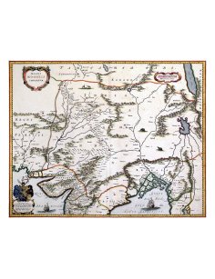 Carte ancienne Empire Moghol Inde par Willem Blaeu