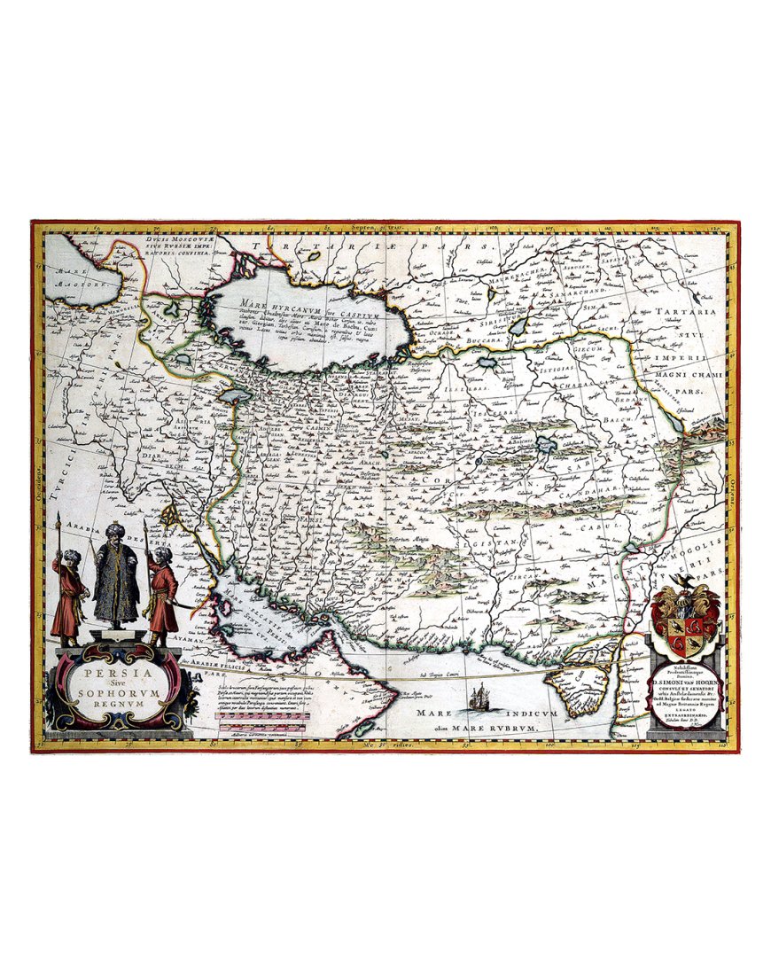 Carte ancienne Empire Perse Iran par Joan Blaeu
