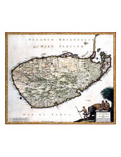 Carte ancienne Ceylan Sri Lanka par Nicolaes Visscher
