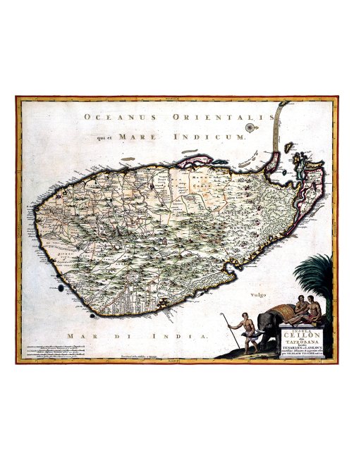 Carte ancienne Ceylan Sri Lanka par Nicolaes Visscher Carte ancienne Ceylan Sri Lanka par Nicolaes Visscher