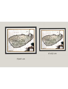 Tailles disponibles carte ancienne Ceylan 1681