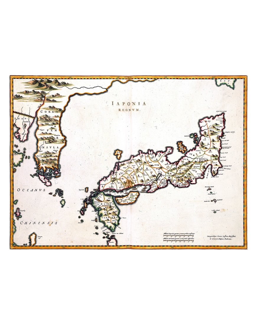 Carte ancienne Japon îles Asie par Joan Blaeu