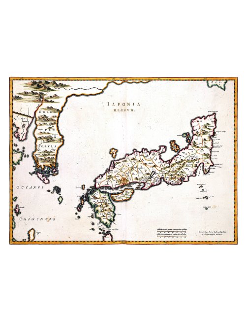 Carte ancienne Japon îles Asie par Joan Blaeu Carte ancienne Japon îles Asie par Joan Blaeu