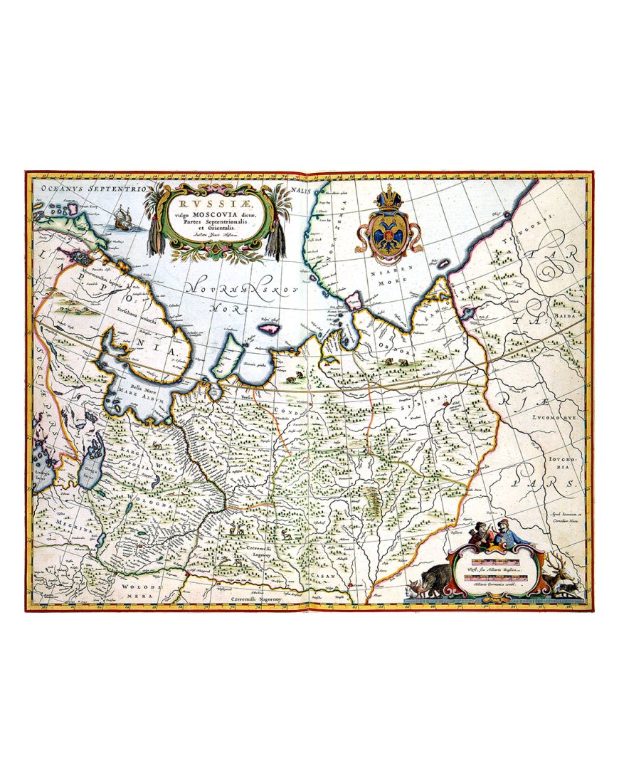 Carte ancienne Russie Moscovie Sibérie par Isaac Massa