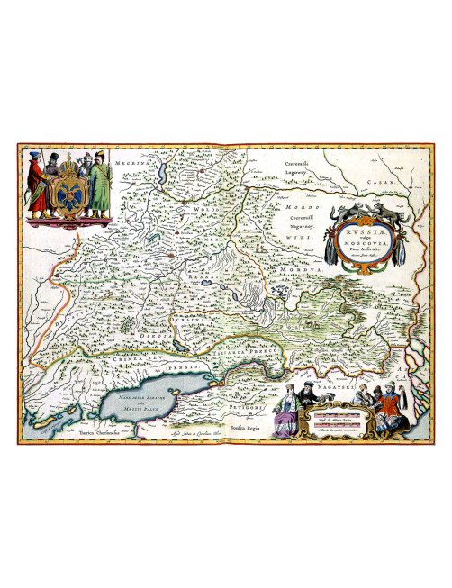 Carte ancienne Russie Moscovie Australe par Isaac Massa Carte ancienne Russie Moscovie Australe par Isaac Massa