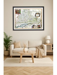 Carte ancienne Russie décoration murale intérieure