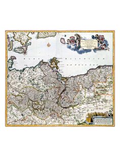 Carte ancienne Brandebourg Poméranie par Frederik de Wit