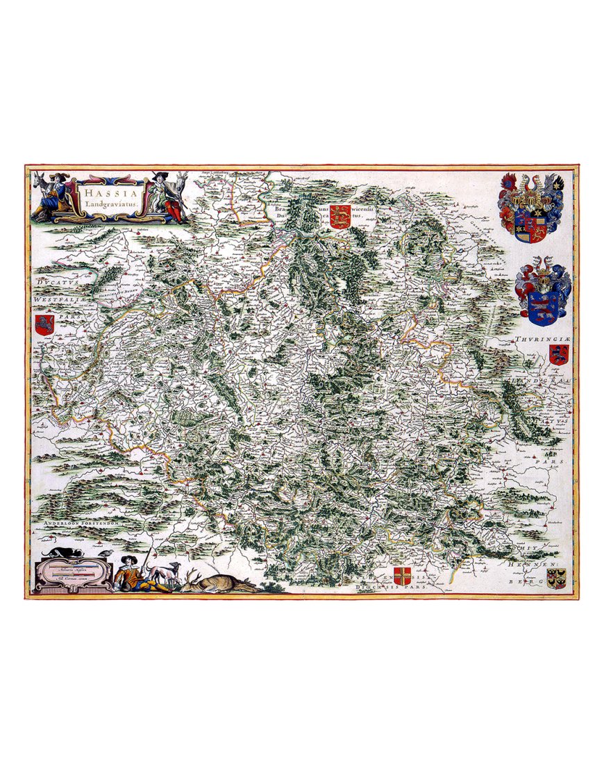 Carte ancienne Hesse Landgraviat par Joan Blaeu