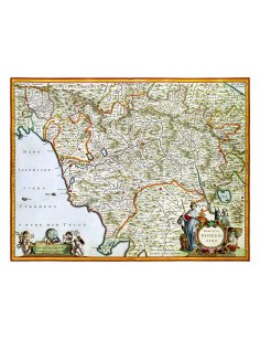 Carte ancienne Florence Toscane par Janssonius